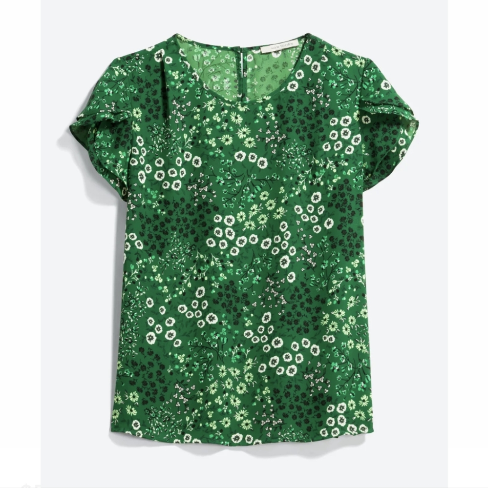 Stitch Fix 41 Hawthorn Green Flower Blouse